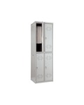 Шкаф для одежды металлический четырехсекционный ПРАКТИК LS-22