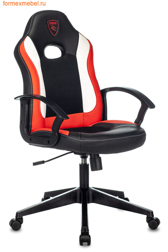 Компьютерное кресло Бюрократ ZOMBIE-11 Zombie 11 черный/красный текстиль/эко.кожа крестовина пластик (фото)