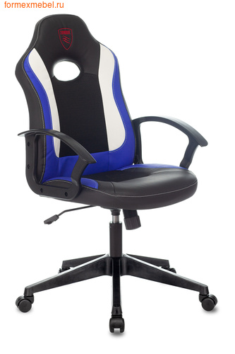 Компьютерное кресло Бюрократ ZOMBIE-11 Zombie 11 черный/синий текстиль/эко.кожа крестовина пластик (фото)