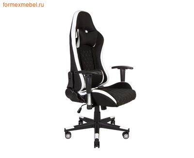 Компьютерное игровое кресло NORDEN LOTUS EVO ткань черная/белая (фото)