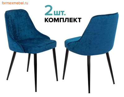Комплект из 2х стульев для посетителей Бюрократ KF-5/2 синий Velvet 29 (фото)