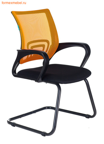 Кресло для посетителей офисное Бюрократ CH-695-N-AV черное сиденье/оранжевая спинка (фото)