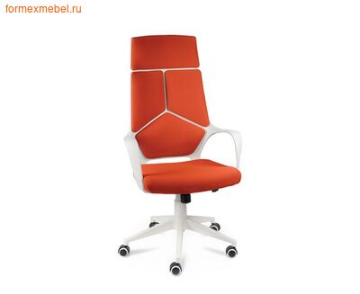 Компьютерное кресло NORDEN IQ белый пластик красная ткань (фото)