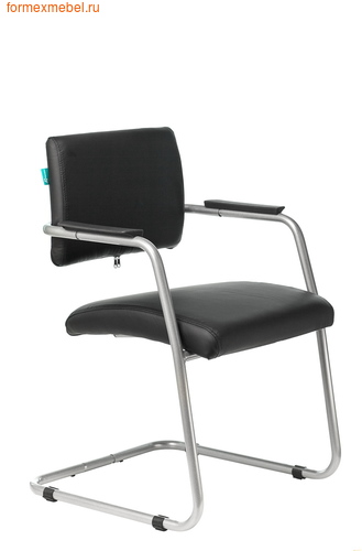 Кресло для посетителей офисное Бюрократ CH-271N-V/SL CH-271N-V, SL, BLACK черная иск. кожа (фото)