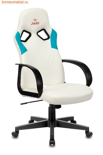 Компьютерное игровое кресло Бюрократ ZOMBIE RUNNER белое  (фото)