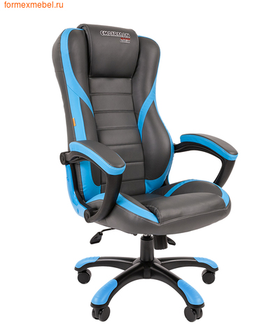 Компьютерное игровое кресло Chairman Game 22 серо-голубое (фото)